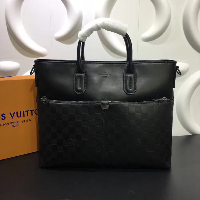 路易威登LV頂級原單 N41565 Monogram Macassar公事包 Damier Infini 皮革面料 YDH1207